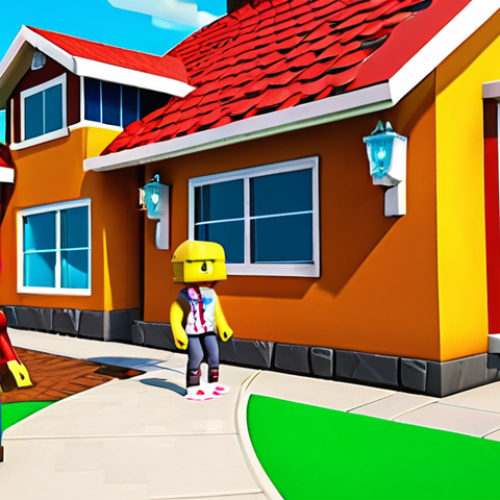 Home 16 **Prompt:** A vibrant, imaginative Roblox-style scene depicting an avatar meticulously building a detailed dream house in a welcoming, colorful neighborhood. Show elements of construction, interior design, and a sense of creative freedom, with other avatars nearby engaging in daily life activities. The scene should emphasize the joy of creation and personal expression within a virtual world.
* **Keywords:** Roblox-style, virtual dream home, avatar building, detailed construction, creative freedom, colorful neighborhood, simulation game, digital architecture.
